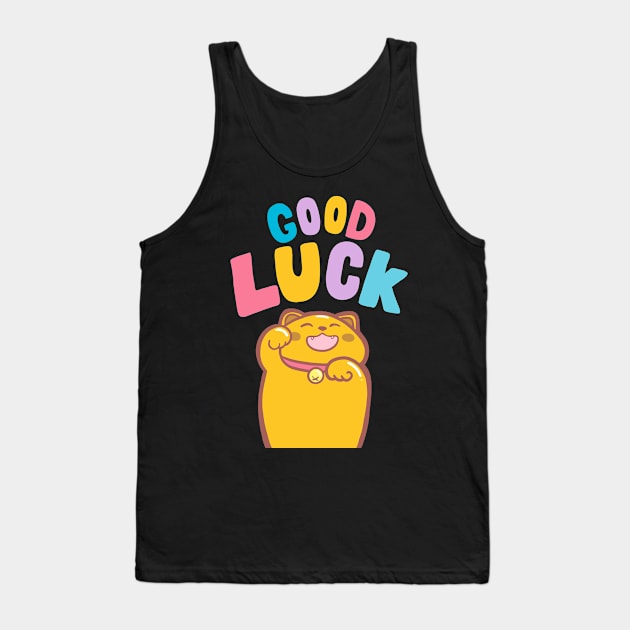 Lucky cat Tank Top by Potato_pinkie_pie